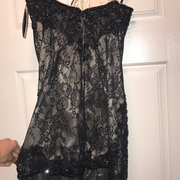 NWT Bicici & Coty Black Hand Beaded Evening dress - Picture 6 of 8